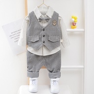 Boy Little Dress Three-Piece Children's Vest Suit Little Boy Baby Dress Suit