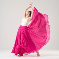 720 Degree Dance Large Swing Skirt Double Chiffon Skirt Square Dance Long Skirt