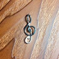 雲語~高音符號項練墜飾~(手工打造‧999銀墜項鍊)