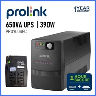 ◞ ▽ ★ PROLiNK PRO700SFC 650VA Super Fast Charging UPS with built in AVR - 390Watts