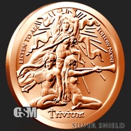 Silver Shield Trivium Girls 2020 1 oz AVDP .999 Pure Copper Bullion Round Coin (Made in United State