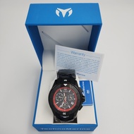 Technomarine 616002 UF6 Black DIal Black Red Silicone Strap Chronograph 48mm Men's Watch