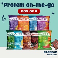 Quest Protein Chips (Box of 8 x 32g), Various Flavors, Post Workout, Free Resistance Band