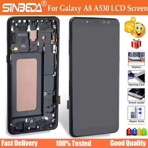 Super AMOLED LCD for Samsung Galaxy A8 2018 A530 LCD Touch Screen Display Digitizer For A8 SM-a8 a53