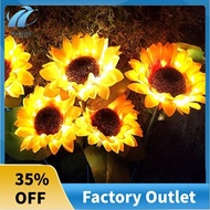 Led Solar Sunflower Flower Light Outdoor Waterproof Garden Decoration Light for Garden Lawn Decoration