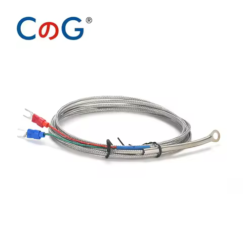 CG 5mm Hole 1m 2m 3m 5m Washer Gasket Type Probe K J Temperature Thermo Sensor Cable for Industrial 