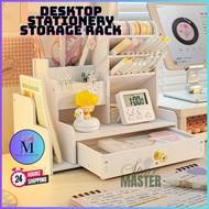 Stationary Storage Rack Desk Rack Pen Holder Box Desk Organizer file shelf, Rak Alat Tulis Rak Pen R