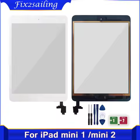 NEW For iPad Mini 1 Mini 2 A1432 A1454 A1455 A1489 A1490 A1491 Touch Screen Digitizer + IC Chip Conn