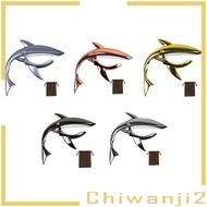[Chiwanji2] Shark Guitar Capo with Storage Pouch Universal Zinc Alloy Tone Clip Spring Capo for Banj