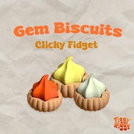 Gem Biscuits Clicky Fidget Keychain