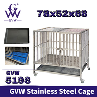 GVW 5198 Stainless Steel Cage Pet Cage Dog Cage Stainless Steel Cage Diy Sangkar Kucing Murah Rumah 