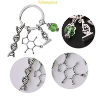 fol Biology Chemistry Keychain Unique Molecule Keyring Accessory for Science Lovers