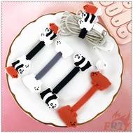 ◐ We Bare Bears Cable Winder ◑ 1Pc Grizzly / Panda / Ice Bear Cartoon Storage Cable Organizer Cable Winder Clip Silicone Headphone Earphone Winder Charger Organizer