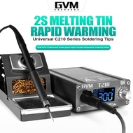 SUNSHINE GVM T210 Solder Station With Universal C210 Series Soldering Tips Welding Tool for phone re