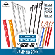 Campingmoon Aluminium Alloy Tent Peg Nail Pancang Khemah Camping Peg Stake Tent Nail Sand Peg Flyshe
