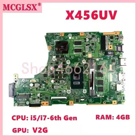 X456UV i5/i7-6th Gen 4GB-RAM V2G-GPU Laptop Motherboard For ASUS X456UV X456UQ X456UJ A456U X456UB F