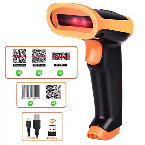 L8BL Bluetooth 2D Barcode Reader And S8 QR PDF417 2.4G Wireless Wired Handheld Barcode Scanner USB S