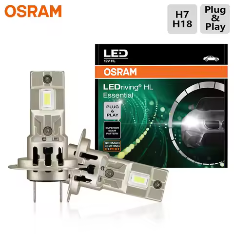 OSRAM Essential LED H7 H18 Car Headlight PX26d Socket Based LED 12V 70W 5000LM Bright Power High Low