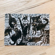 惡魔黑貓地獄盛典之撒旦再臨 300磅水彩紙明信片/桂桑比比