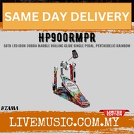 Tama HP900RMPR 50th Anniv Ltd Ed Iron Cobra Marble Single Drum Pedal, Rolling Glide, Psychedelic Rai