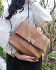 小香風純素皮革Gracelyn 中型斜孭袋/ 上肩袋 黑糖啡