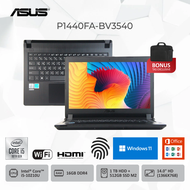 LAPTOP MURAH ASUS PRO 1440FA-BV3540 INTEL CORE i5-10210U  RAM 16 GB SSD 512 GB + 1 TB HDD BONUS TAS KEREN BARANG BARU 100% GARANSI 1 TAHUN WINDOWS 11 - BLACK