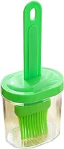 Silicone Oil Dispenser Bottle With Brush BBQ Cooking Baking Oil Cream Brush Bar Kitchen Cooking Tools Multipurpose Kitchen Utensil Tool (Color : Green, Size : One-size)