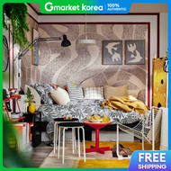 IKEA | Ikea Brokdrasen Duvet + Pillow Cover White Black 150X200Cm Bedding Mattress