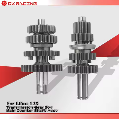 125cc Transmission Gear Box Main Counter Shaft Assy For Lifan 125 1P52FMI Horizontal Engine Kayo BSE