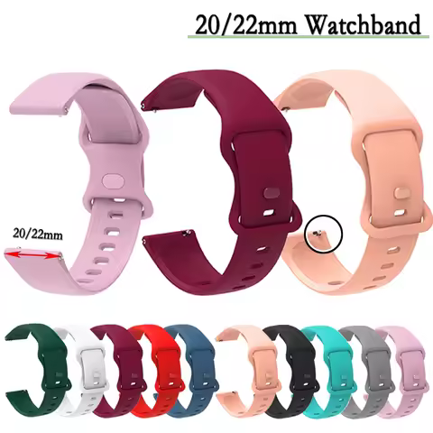 20/22mm Universal Strap For Honor Watch 4 pro /Xiaomi Watch S3/ Honor Watch ES Silicone Watchband | 