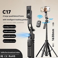 C17 Mobile Selfie Stick Intelligent Ai Follow-Up Anti Shake Retractable Pan Tilt Automatic Camera To