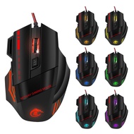 HXSJ Colorful Wholesale Colorful Luminous Game Wired MOUSE Computer External Wired MOUSE 3200dpi Adj