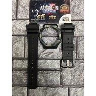 BNB CUSTOM GA2100 TMJ HITAM CAMO + BUCKLE JAPAN + 2 PCS SPRING BAR FOR ORIGINAL GSHOCK