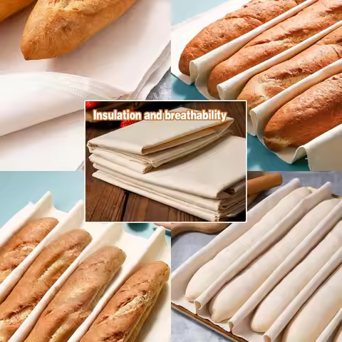 Bakers Couche and Proofing Cloth 100% Cotton Fabric for Bread Dough Baking Shaping Tool for Baguette