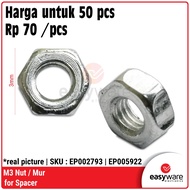 M3 Nut Chrome Hexagonal Hexagonal Nut/ M3 5mm