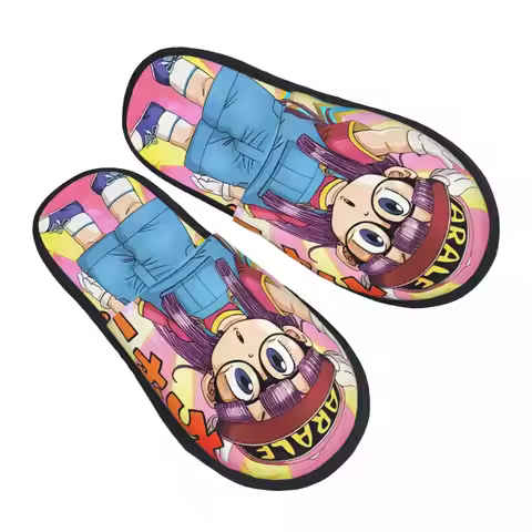 Custom Dr S-Slump Arale Norimaki Memory Foam Slippers Women Soft Warm Manga House Slippers