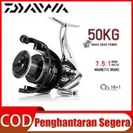 DAIWA Reel Spinning Mesin Pancing Fishing Reel 5.2:1 Gear Ratio Fishing Accessories 50kg Max Drag