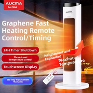 Aucma Tower Fan Heater Quick Heating Energy Saving Electric Heater for Bedroom Standing Electric War