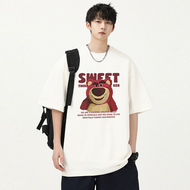 Áo thun KAPPA Áo phông ngắn tay gấu Dâu tây mùa hè cotton hợp thời trang Mỹ cho nam