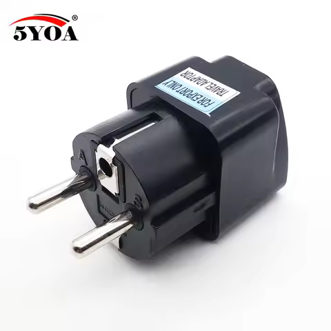 5YOA International Travel Universal Adapter Electrical Plug For UK US EU AU to EU European Socket Co