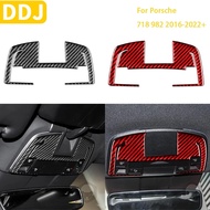 For Porsche Boxster Cayman 718 982 2016-2022 Car Read Lamp Sticker Carbon Fiber Interior Car Accesso
