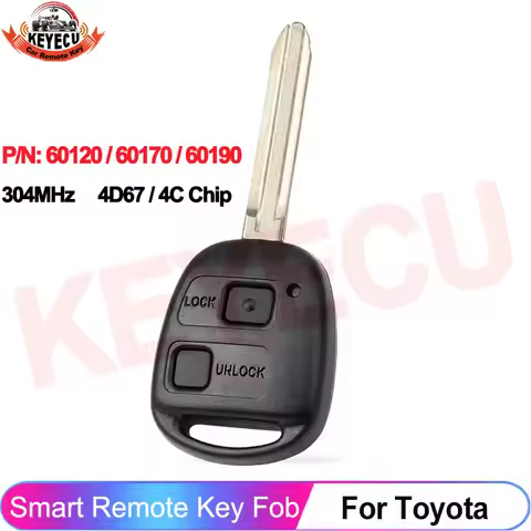 KEYECU 304MHz 4D67 / 4C Chip For Toyota Prado120 2002 2003 2004 Corolla RAV4 Tarago Avensis Verso Re