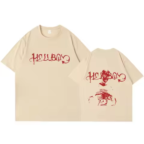 Rapper Lil Peep Crybaby Hellboy T-shirt Vintage Hip Hop T Shirt Men's Women Clothing Cotton Oversize