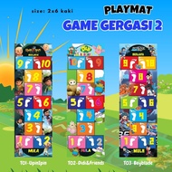 MAINAN TENG-TENG COMEY / PlayMat Game Gergasi / DAM ULAR FREE DADU / Teng Teng