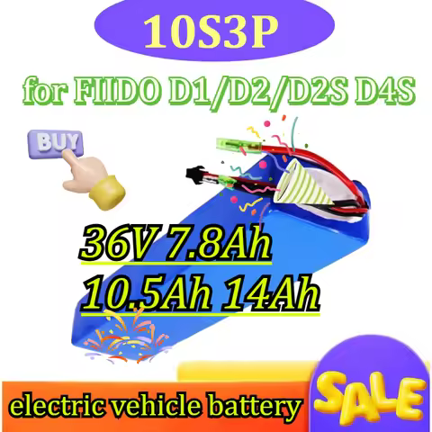 10S3P 36V 7.8Ah 10.5Ah 14Ah Suitable for FIIDO D1/D2/D2S D4S Folding Electric Vehicle Lithium Ion Ba