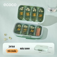 Hộp chia thuốc 7 ngày ECOCO tích hợp nghiền thuốc di động thế hệ mới thiết kế nhỏ gọn thông minh bảo