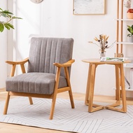 Modern Minimalist Single Sofa Chair Solid Wood Back Office Chair Coffee Shop Owner Chair Economic Mo