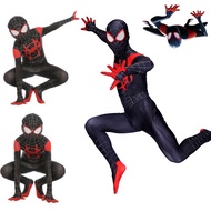 Miles Morales Spiderman Jumpsuits Cosplay Costume For Adults And Children