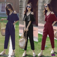 TwinsShopVip TW6657 Jumpsuit Long-Legged Striped