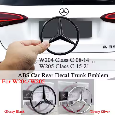 External accessories Trunk Emblem For Mercedes Benz W204 Class C 08-14 W205 Class C 15-21 Rear Trunk
